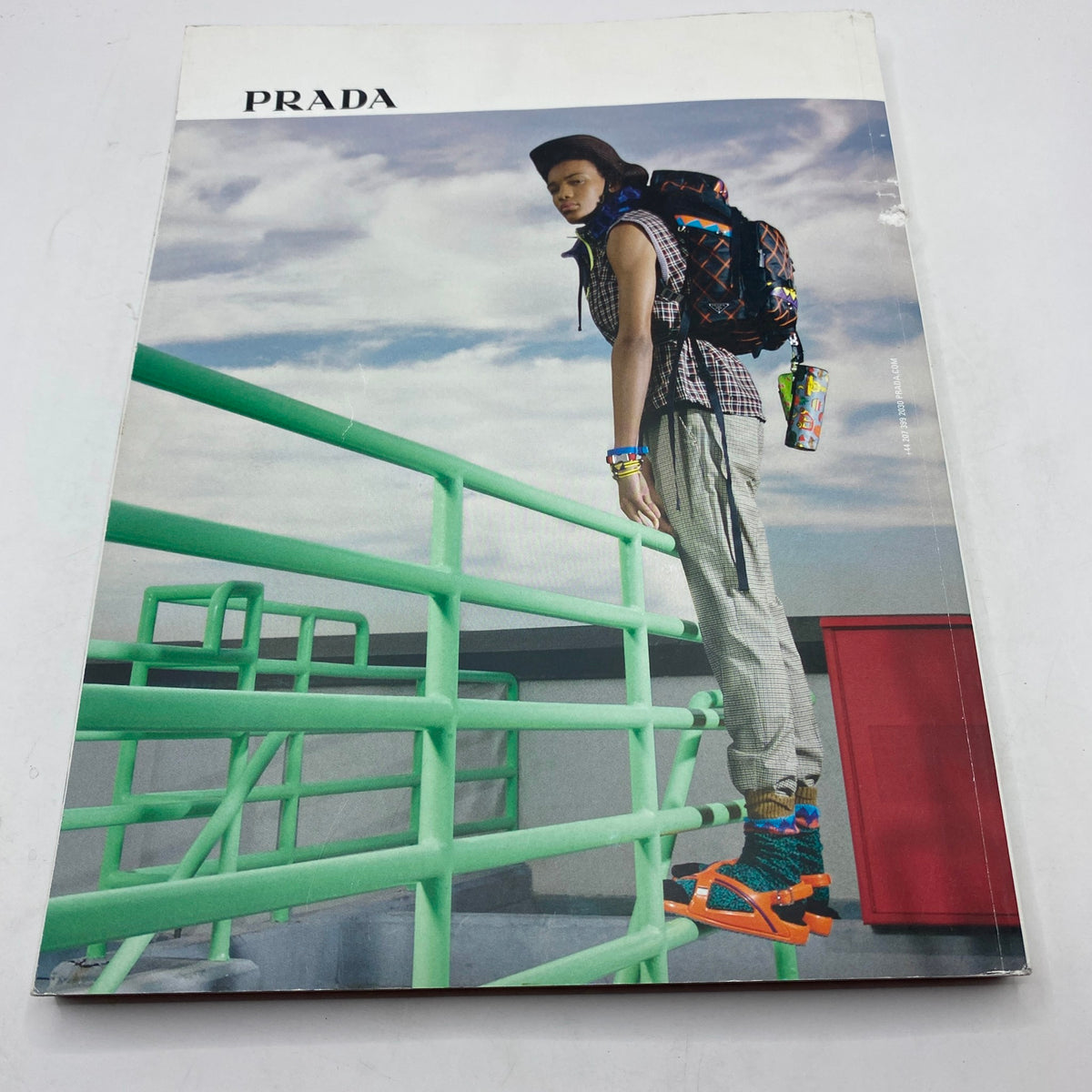 Editorial page from i-D Magazine Summer 2017 featuring a model in Prada attire, emphasizing unique style and innovative fashion design.