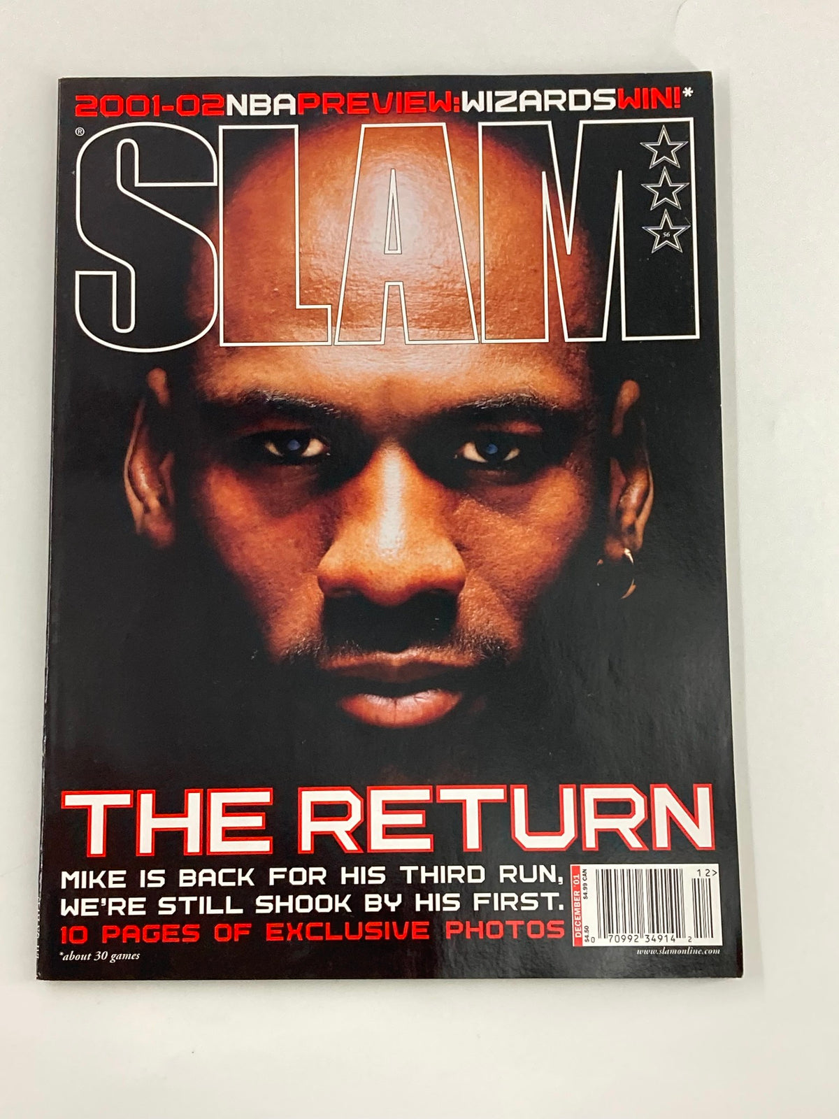 Slam Magazine December 2001 NBA The Return of Michael Jordan w Poster No Label