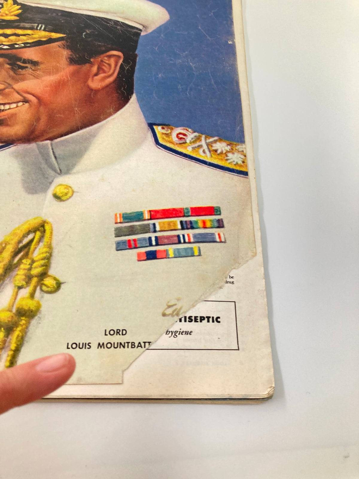 Vintage Look Magazine February 8 1944 Picture of Lord Louis Mountbatten No Label