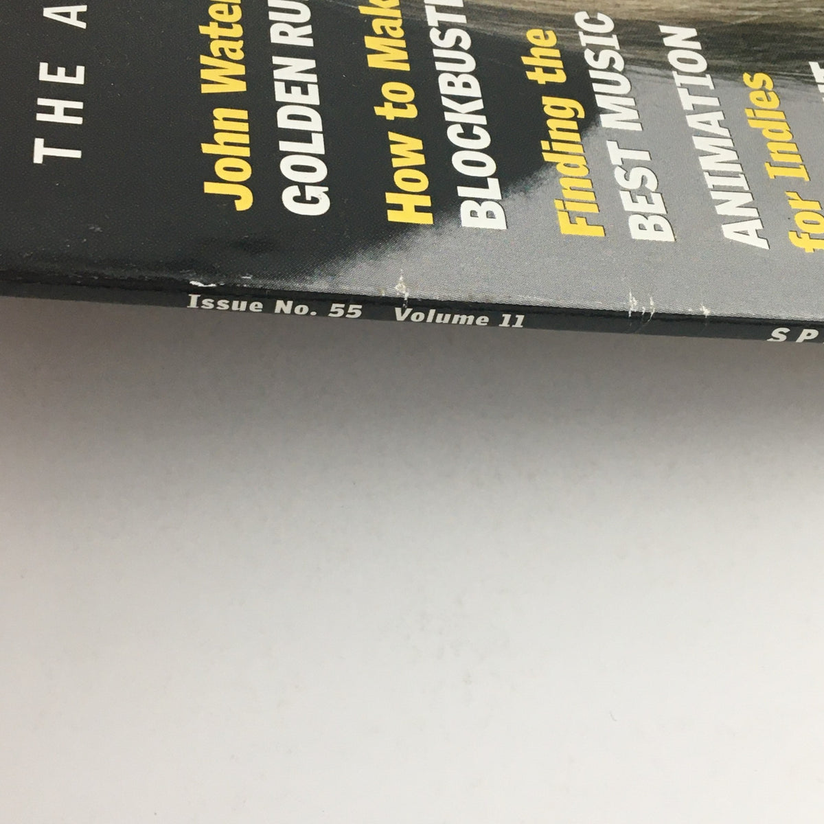 Spine view of Movie Maker Magazine Summer 2004, demonstrating the magazine's issue number and volume alongside notable mentions.