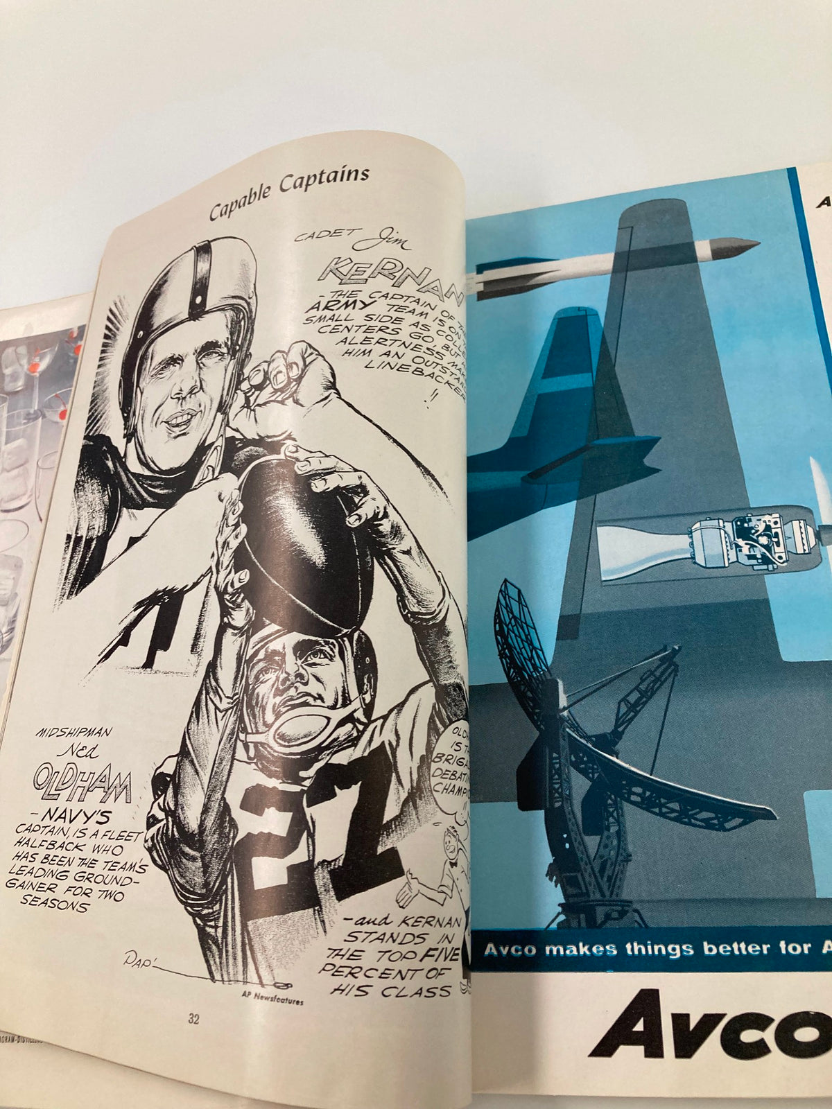 1940 NCAA Football Army vs Navy Official Program illustration of Army and Navy players, highlighting the competitive spirit of the game.