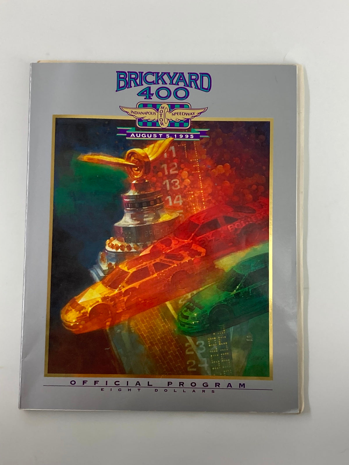 August 5 1995 Brickyard 400 Indianapolis Motor Speedway Official Program cover featuring vibrant colors and racing imagery.