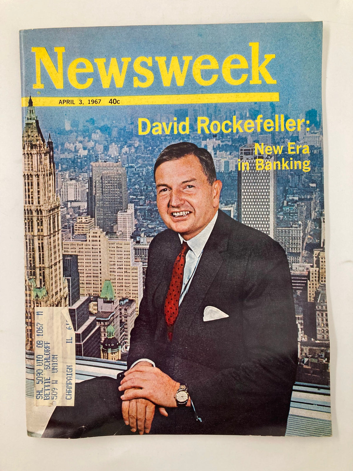 Newsweek Magazine April 3 1967 David Rockefeller New Era in Banking