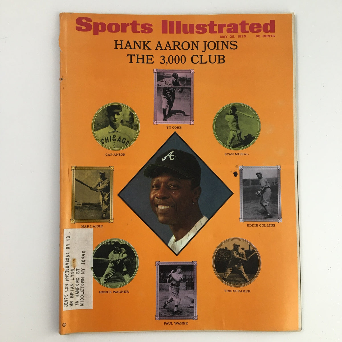 Sports Illustrated Magazine May 25 1970 - Cover featuring Hank Aaron, Cap Anson, Ty Cobb, Stan Musial, and more baseball legends.