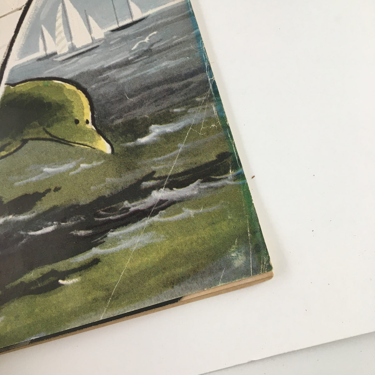 Cover art of Sports Illustrated Magazine May 13 1963 featuring an illustration of a dolphin in water with sailboats in the background, representing the historical sports issue highlighting Irish Charlie Mills.