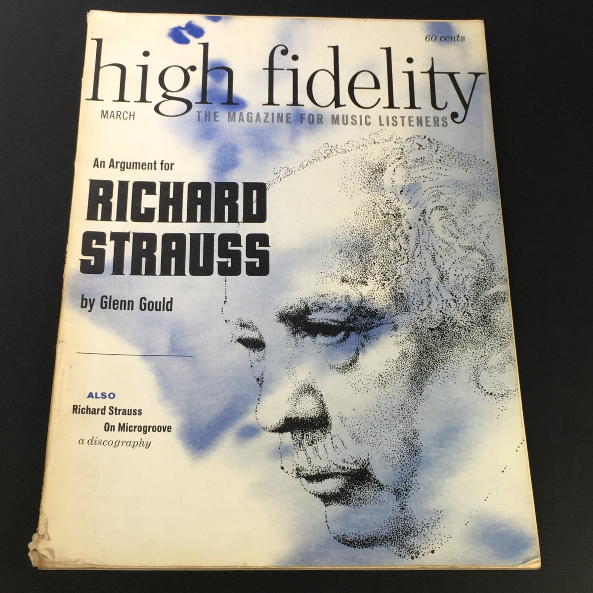 Cover of VTG High Fidelity Music Magazine from March 1962 featuring an article titled 'An Argument for Richard Strauss' by Glenn Gould.