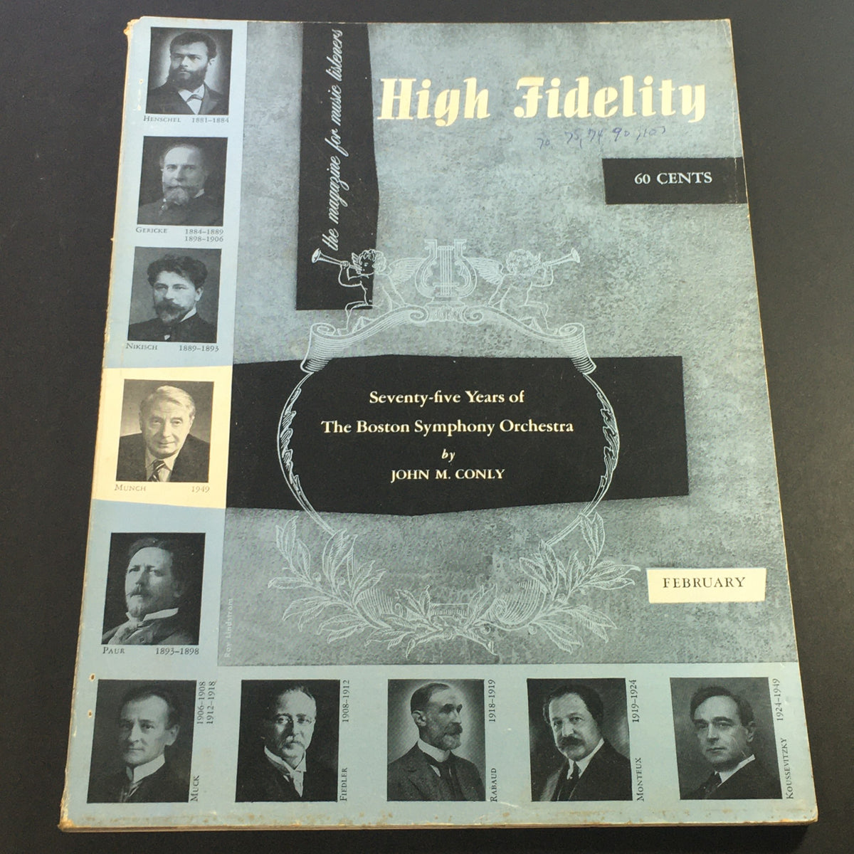 Vintage High Fidelity Music Magazine February 1956 - The Boston Symphony Orchestra