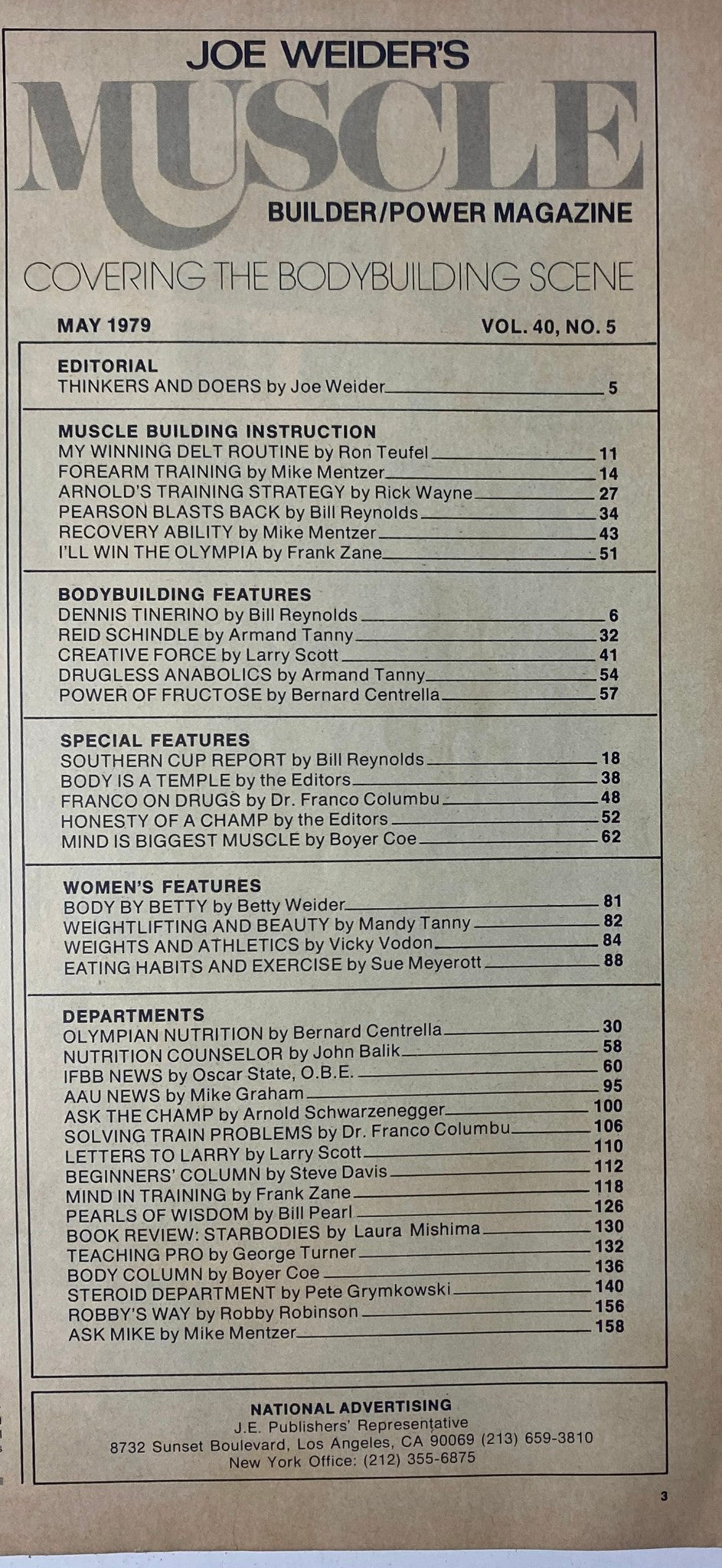 Joe Weider’s Muscle Builder/Power Magazine May 1979 Frank Zane No Label