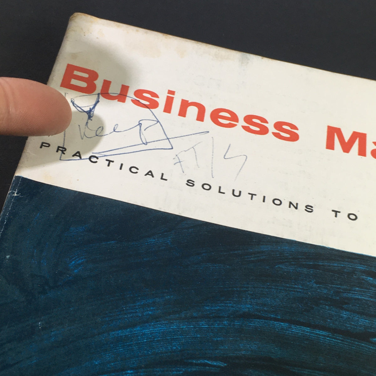 Close-up of the VTG Business Management Magazine July 1966 cover with visible handwriting and details, showcasing the magazine's vintage design.