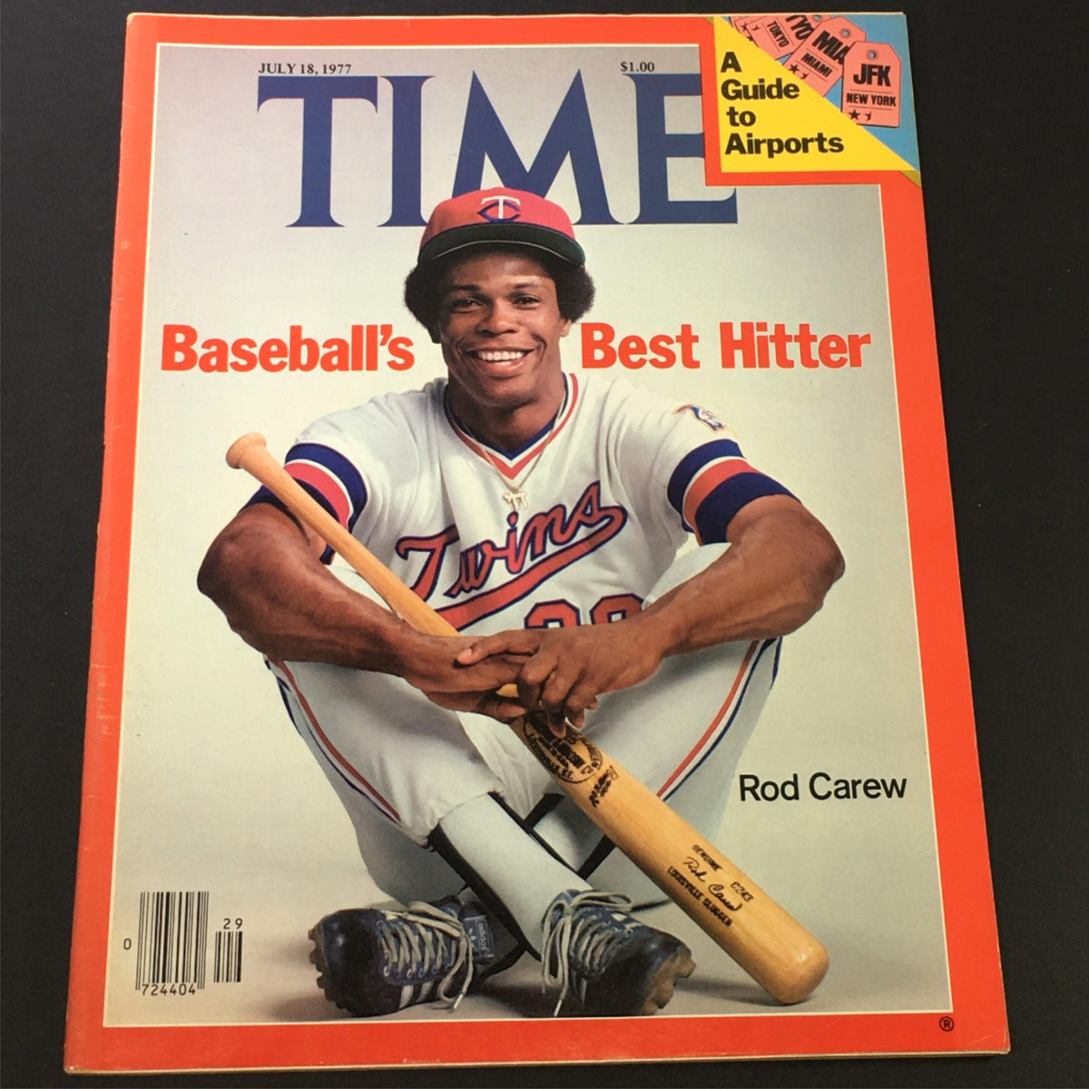 Time Magazine, July 18, 1977: Featuring Rod Carew of the Minnesota Twins on the cover, newsstand edition