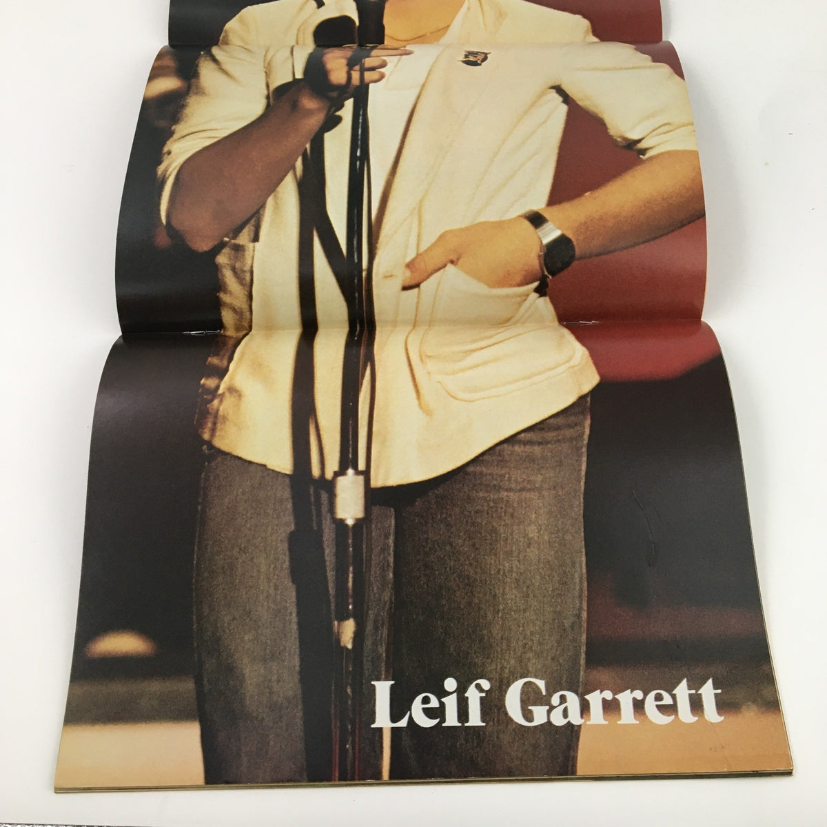 Another fold-out poster from 16 Magazine RockLine Fall 1980 highlighting Leif Garrett, showcasing 80s fashion and music trends. Perfect for vintage magazine collectors.