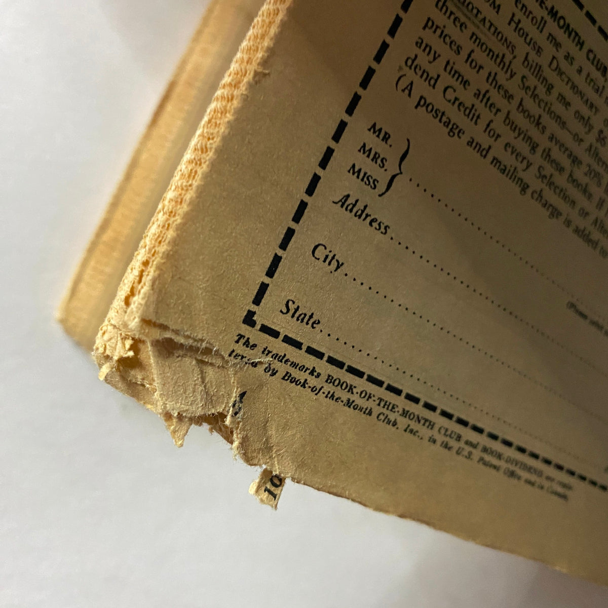 The New York Times Book Review December 7 1969 Christmas Issue featuring a close-up of the magazine spine, highlighting the vintage condition with noticeable wear and tear.