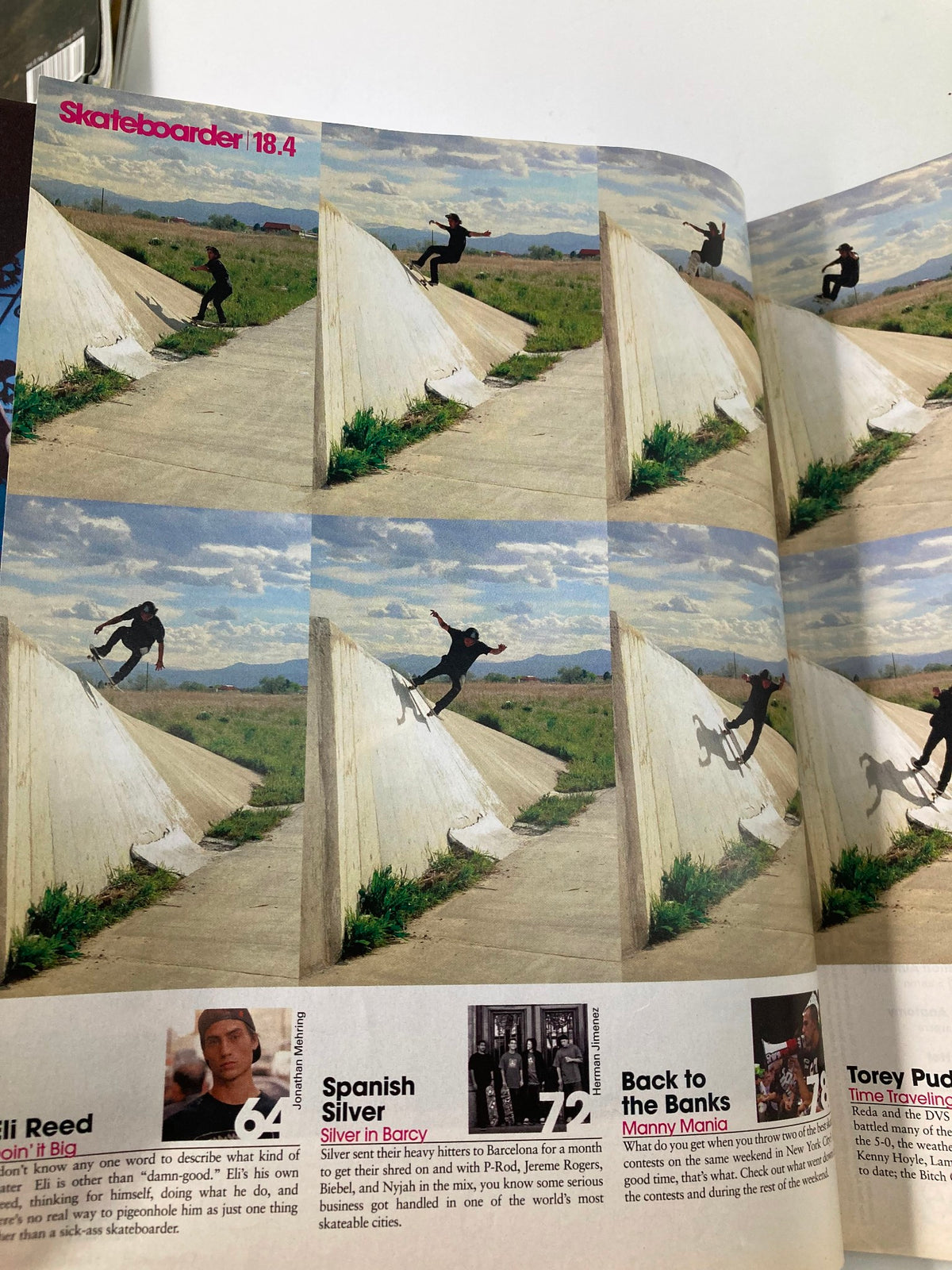 Skateboarder Magazine December 2008 Vol 18 #4 featuring multiple images of skateboarder Ernie Torres performing a nosebluntslide on a wall ride, showcasing the dynamic skate culture of 2008.