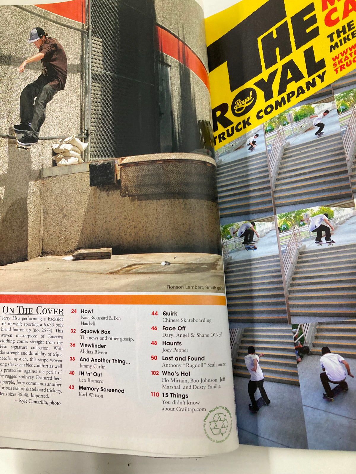 Interior page of Skateboarder Magazine December 2009 showing content related to the magazine and additional skateboarding photography.