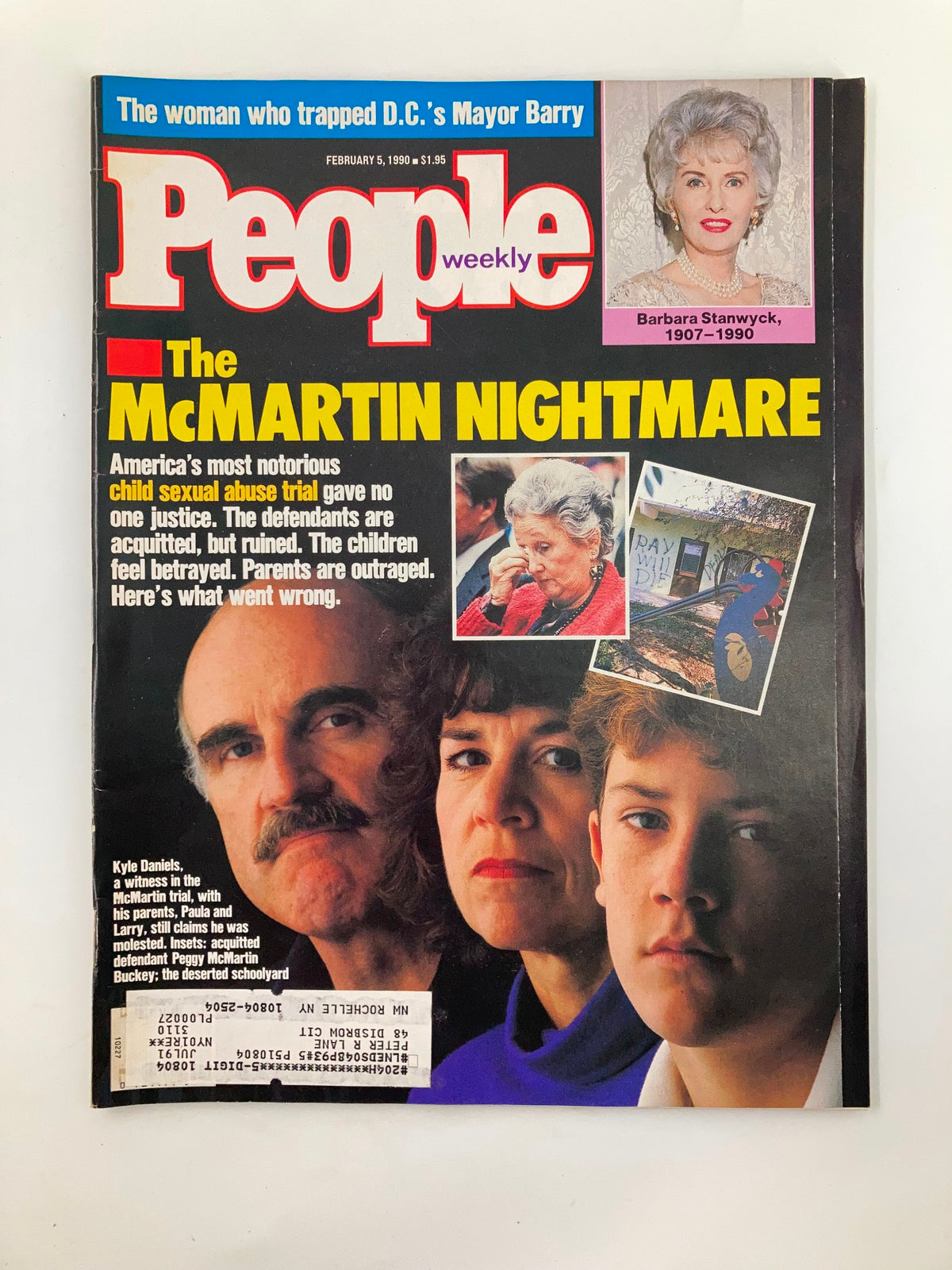 People Weekly Magazine February 5 1990 featuring The McMartin Nightmare cover story. Depicts Kyle Daniels and his family, highlighting themes of child safety and injustice. Vintage collectible magazine with iconic images from the McMartin trial.