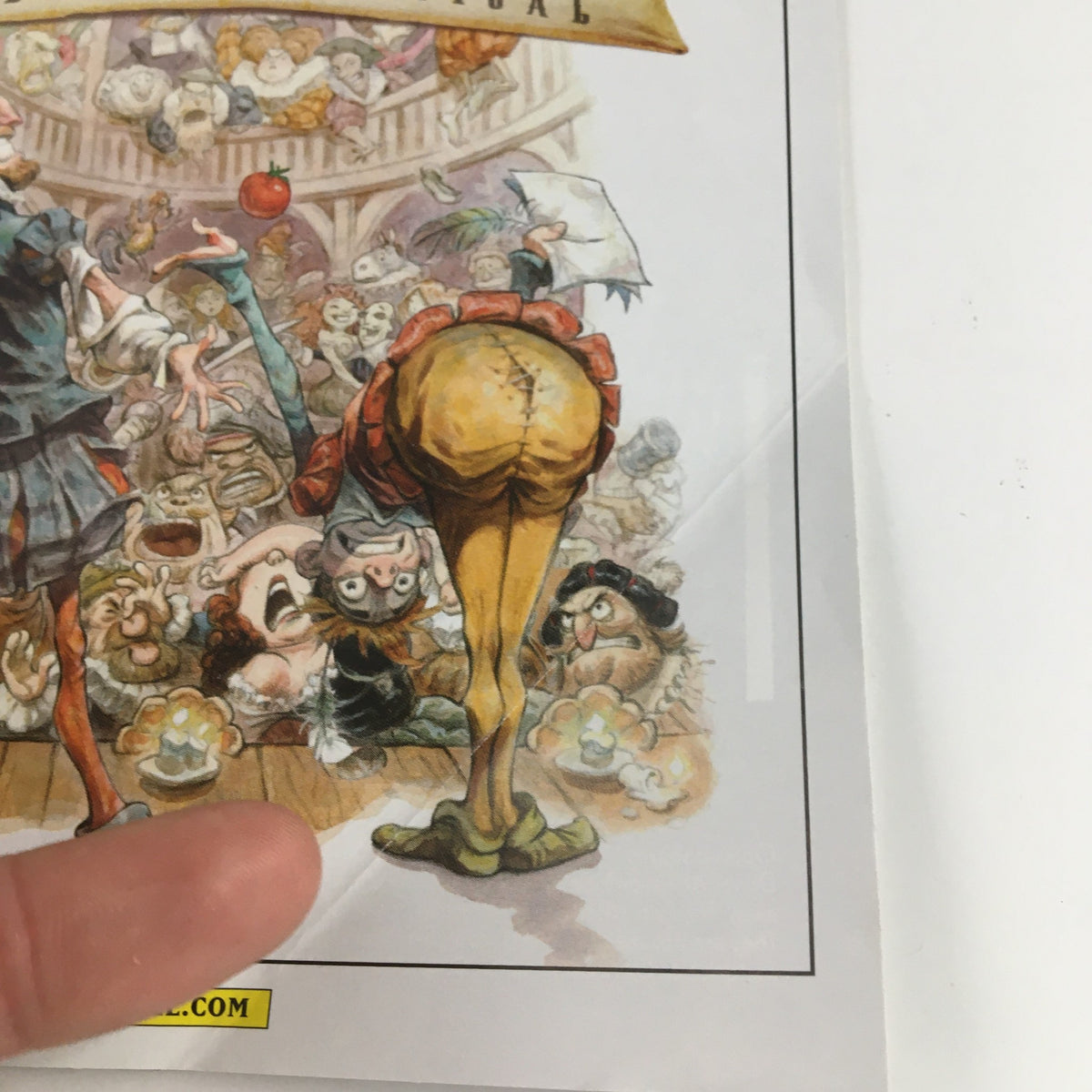 2015 Playbill from St. James Theatre featuring Something Rotten by Casey Nicholaw, showcasing colorful cartoon characters in a comedic scene.