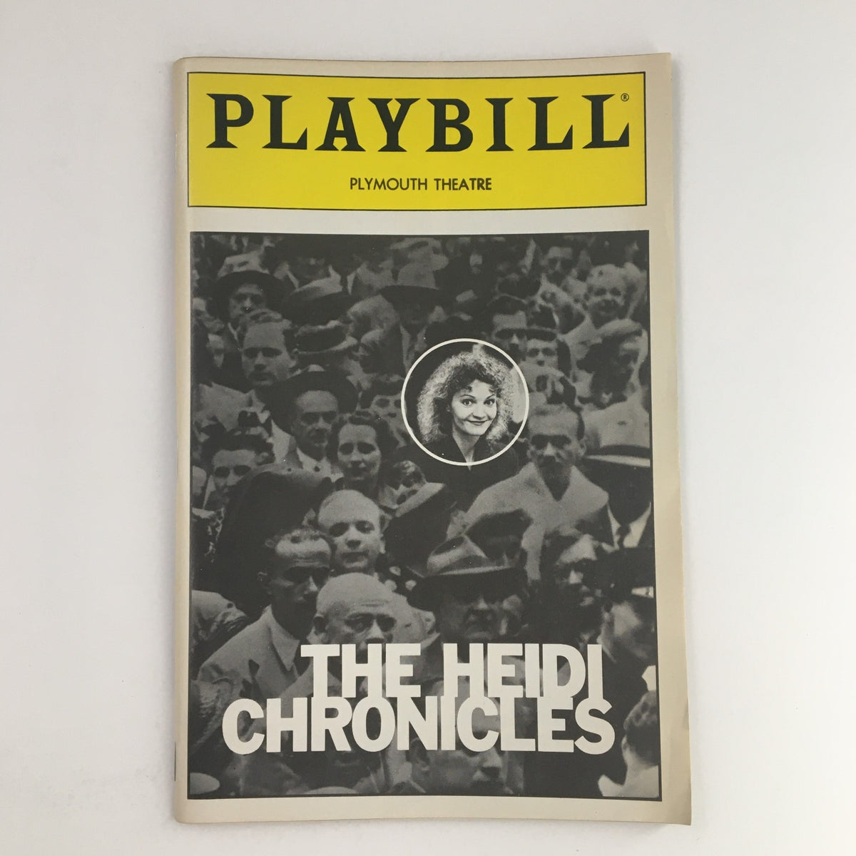 1989 Playbill for The Heidi Chronicles at Plymouth Theatre featuring a crowd photo on the cover.