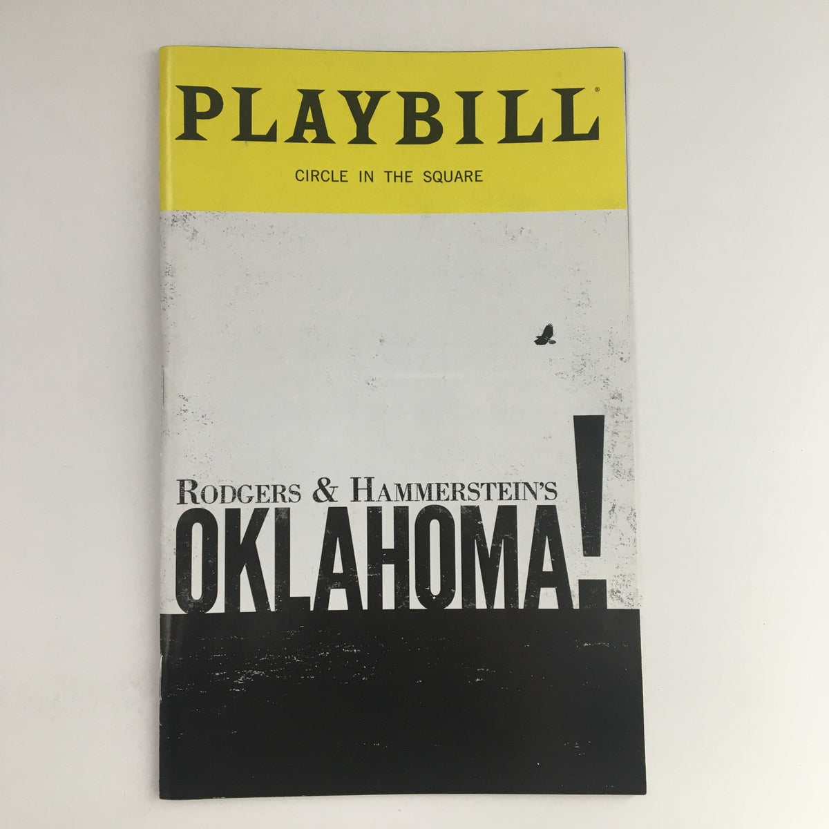 2019 Playbill Circle In The Square Present Rodgers & Hammerstein's Oklahoma, featuring the front cover with a distinctive yellow header and classic black text.