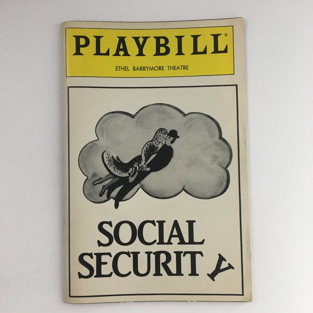 Cover of the 1986 Playbill for Ethel Barrymore Theatre featuring Marlo Thomas in Social Security.