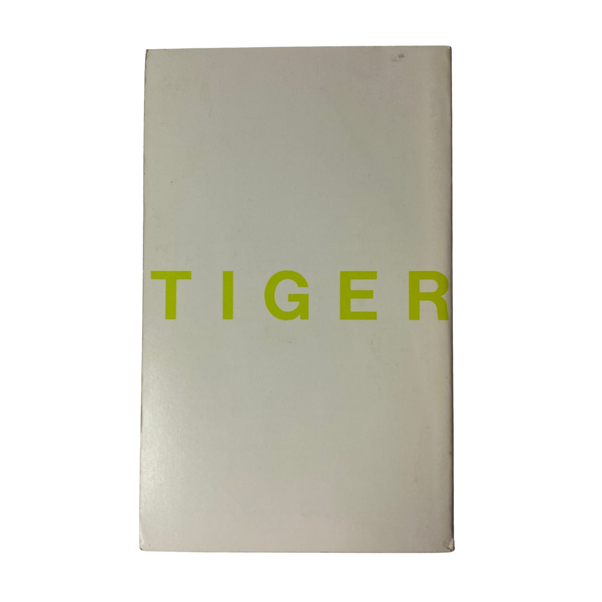 Back cover of The Paris Review Magazine Fall 1990 No. 116 displaying the word 'TIGER' in bold green letters on a white background.