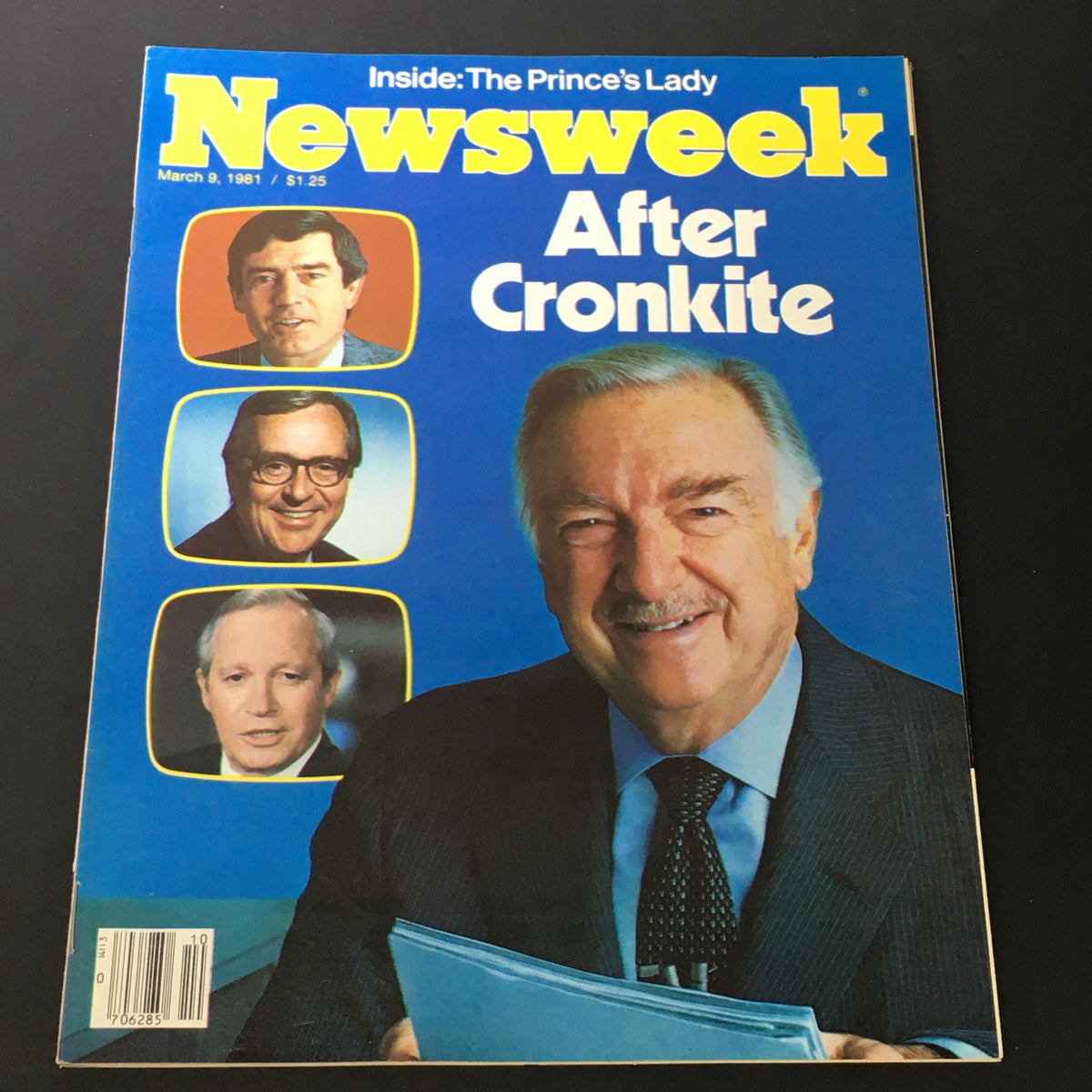 VTG Newsweek Magazine March 9 1981 featuring Walter Cronkite on the cover, with additional portraits of notable figures, emphasizing the theme 'After Cronkite' and showcasing historical significance.