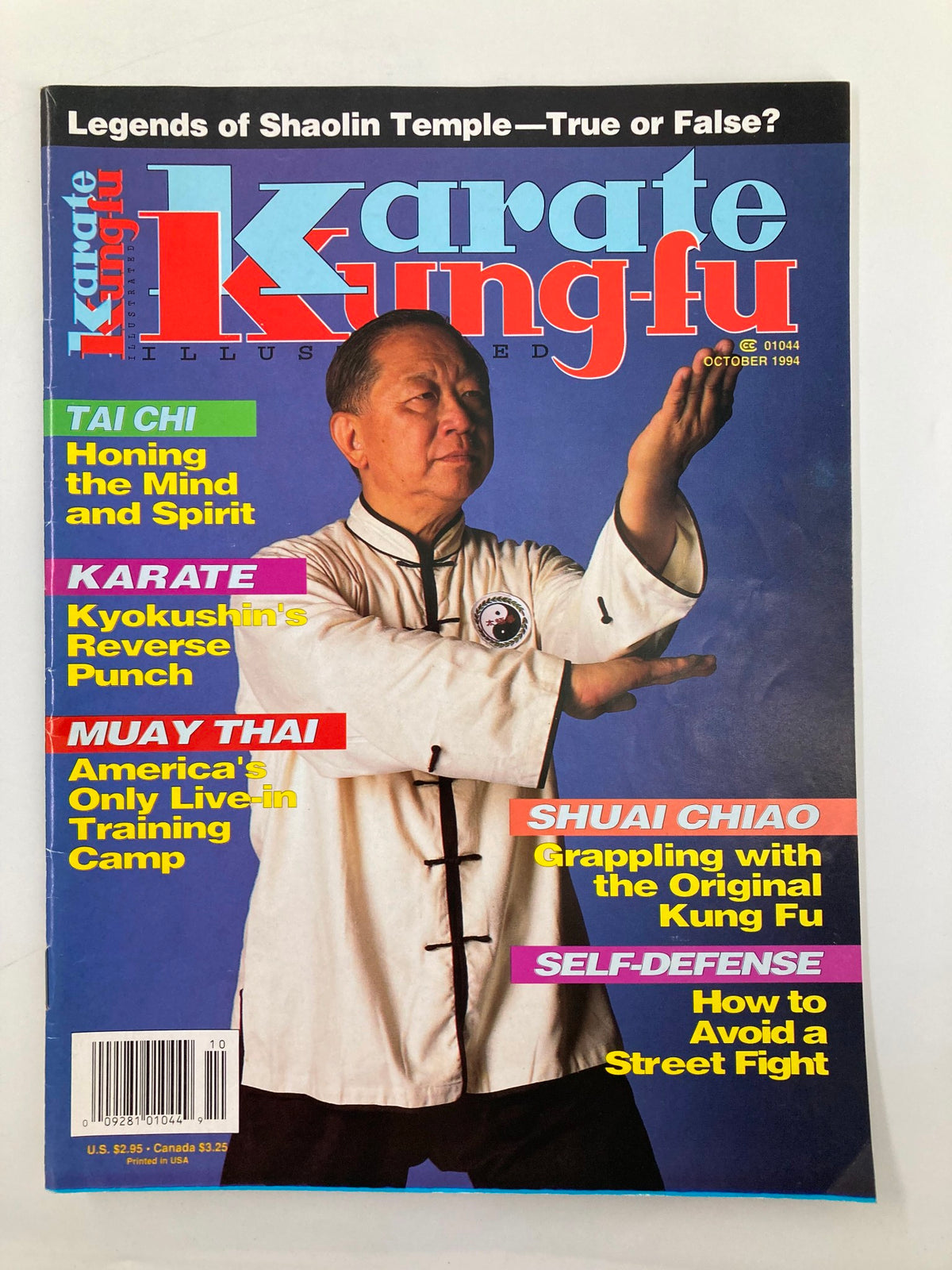 Karate Kung-Fu Illustrated Magazine October 1994 cover featuring martial artist Daniel Lee, showcasing topics like Tai Chi, Karate, Muay Thai, and self-defense techniques.