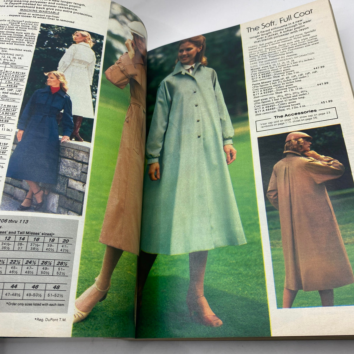 1979 Sears Spring Summer Where America Shops Catalog featuring a model in elegant coats, highlighting soft fabric and stylish designs.