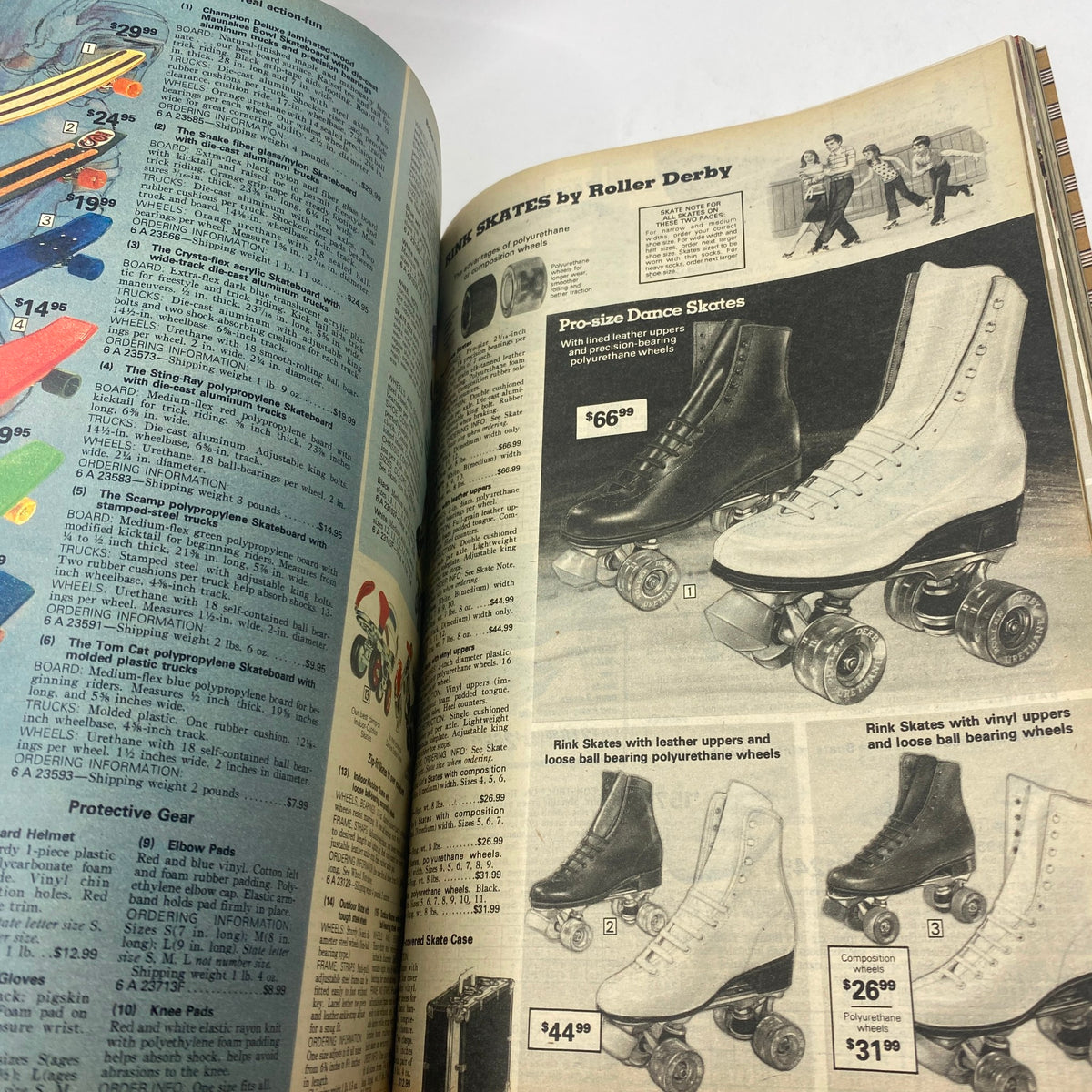 1979 Sears Spring Summer Where America Shops Catalog displaying roller skates by Roller Derby with detailed descriptions and pricing, aimed at skating enthusiasts.