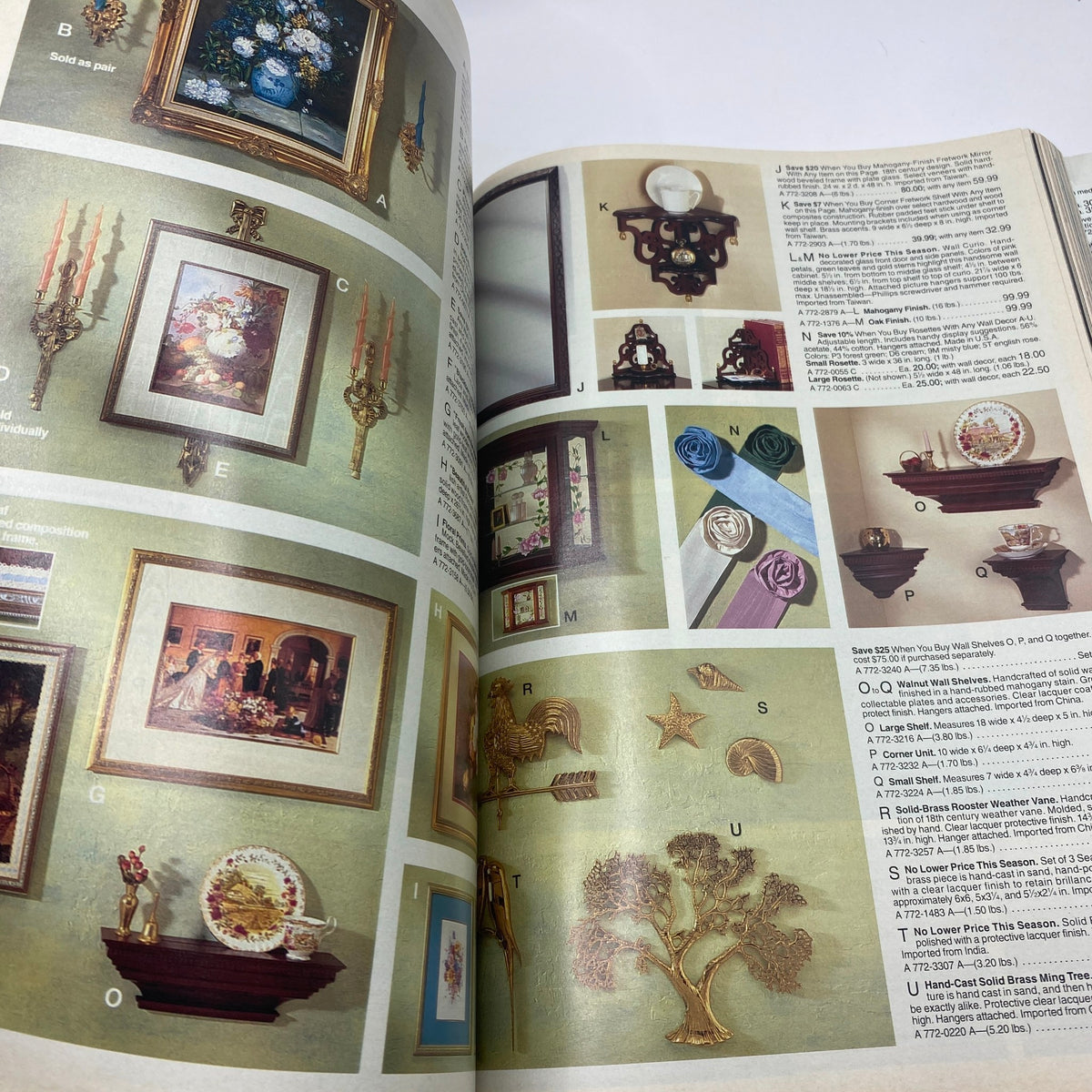 Wall decor page from the 1994 JCPenney Spring and Summer Catalog displaying a variety of framed artwork and decorative items.