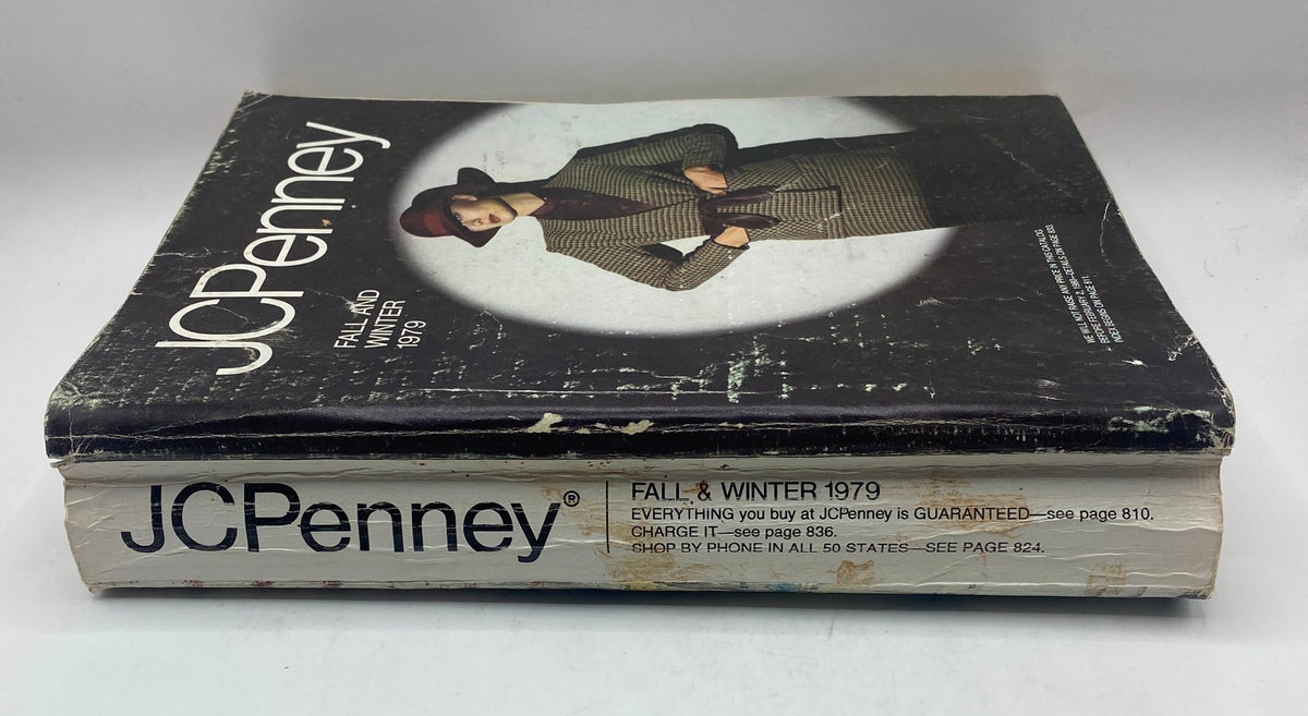 Cover of the 1979 JCPenney Fall and Winter Softened Dressing Catalog, featuring a model in stylish fall attire.