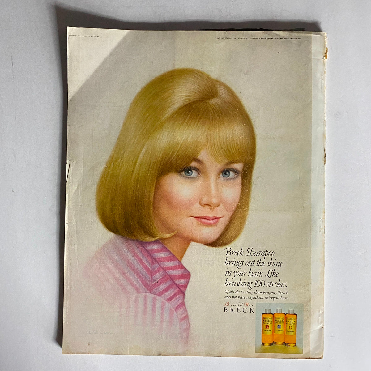 VTG American Home Magazine May 1967 - Vintage advertisement for Breck Shampoo featuring a woman with stylish blonde hair.
