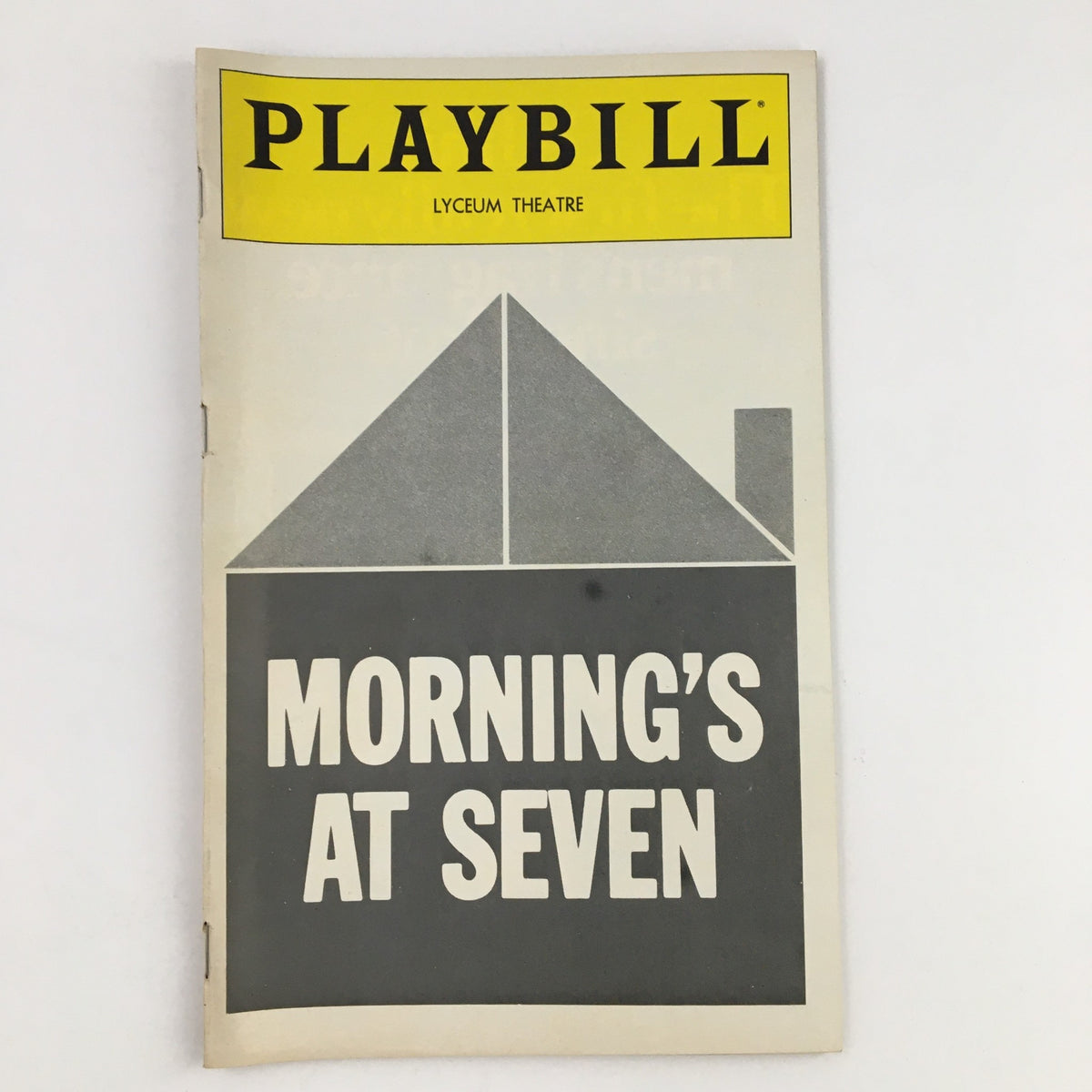 1980 Playbill Lyceum Theatre for Morning's at Seven, featuring a minimalist cover design with a house illustration.