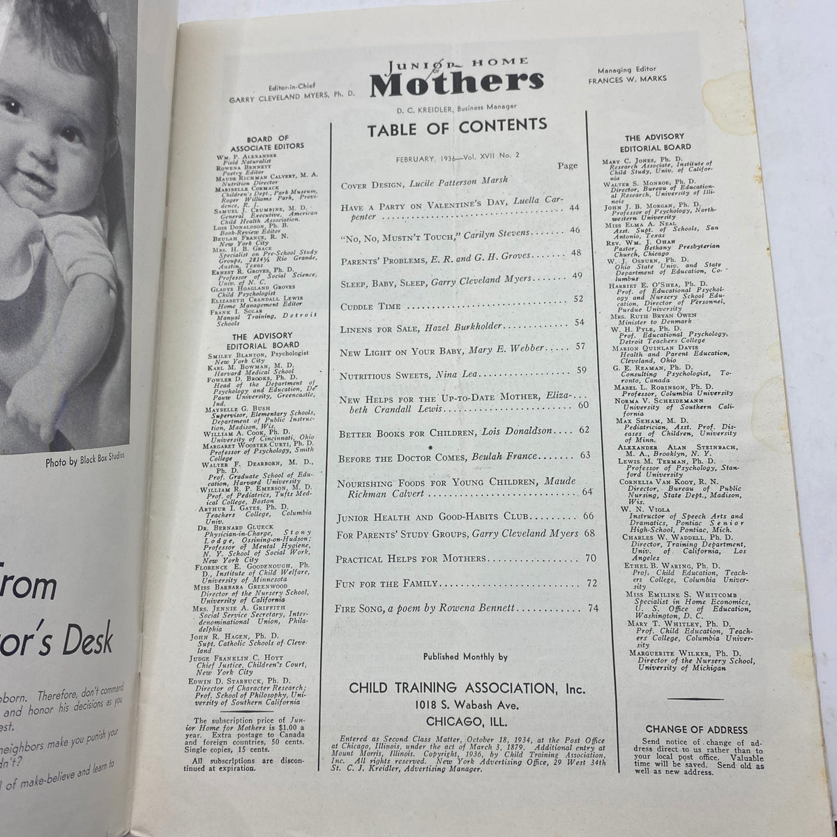 Vintage Junior Home for Mothers Magazine February 1936 Have a Party on Valentine's