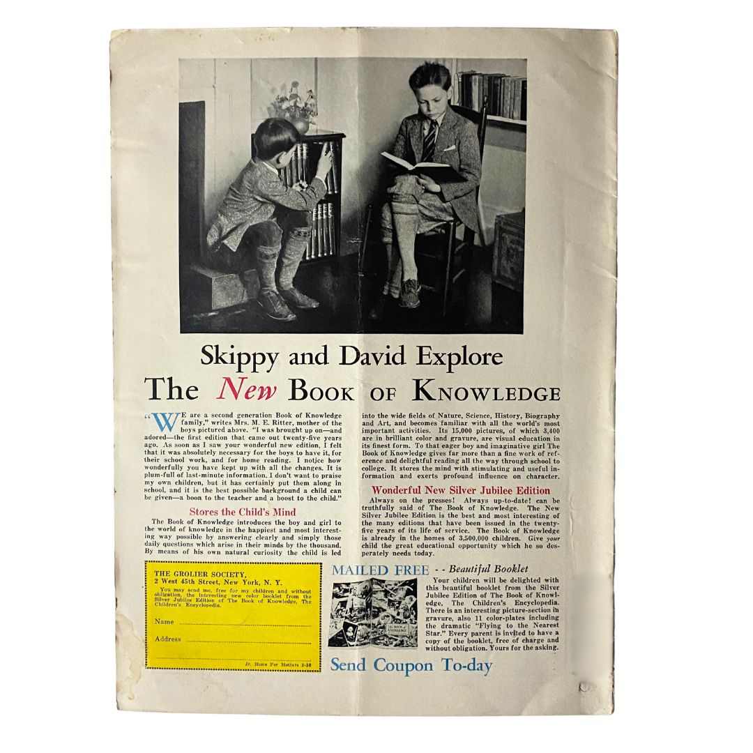 Vintage Junior Home for Mothers Magazine February 1936 Have a Party on Valentine's