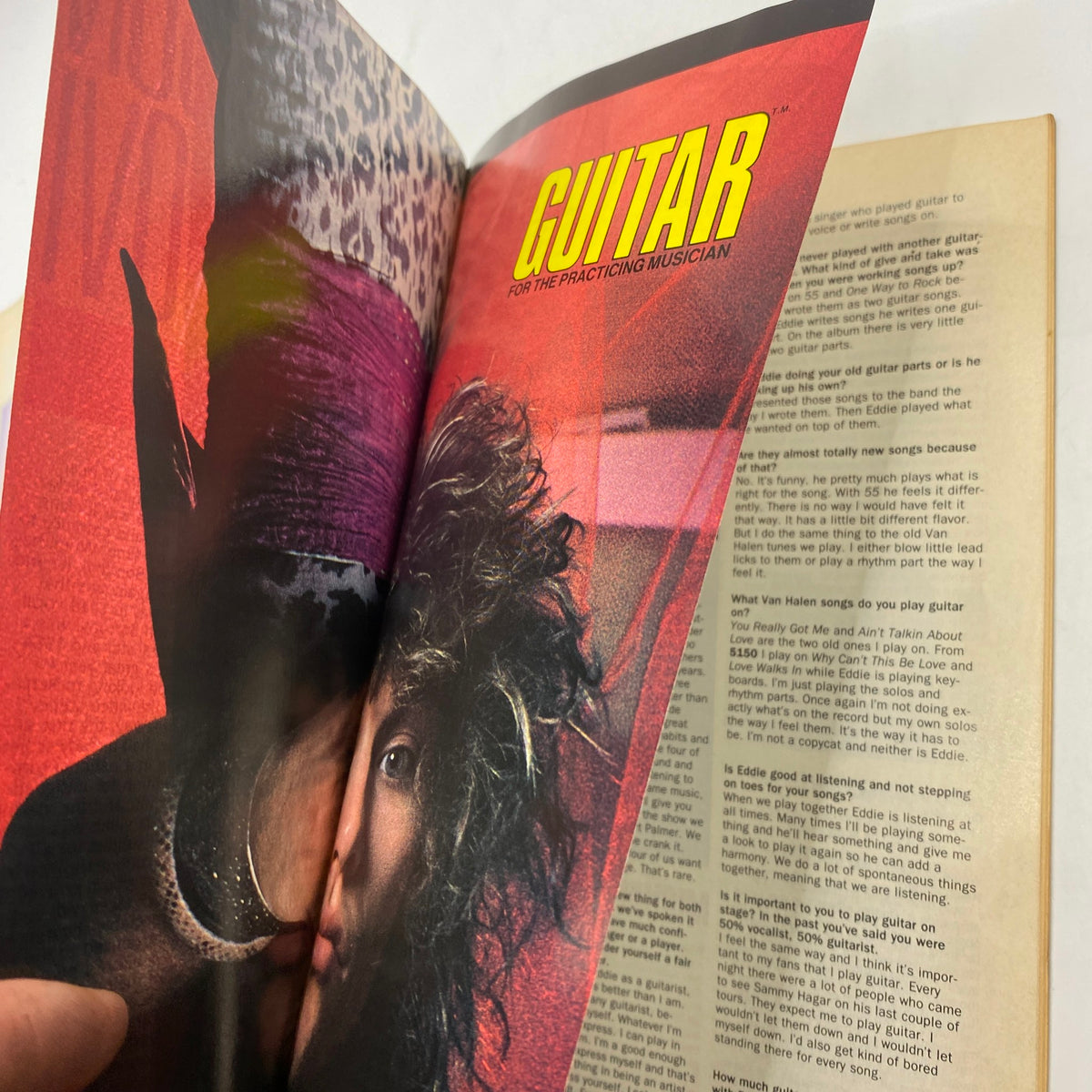 Another section of Vintage Guitar Magazine September 1986, highlighting guitar-related content with a stylish design and vibrant colors.