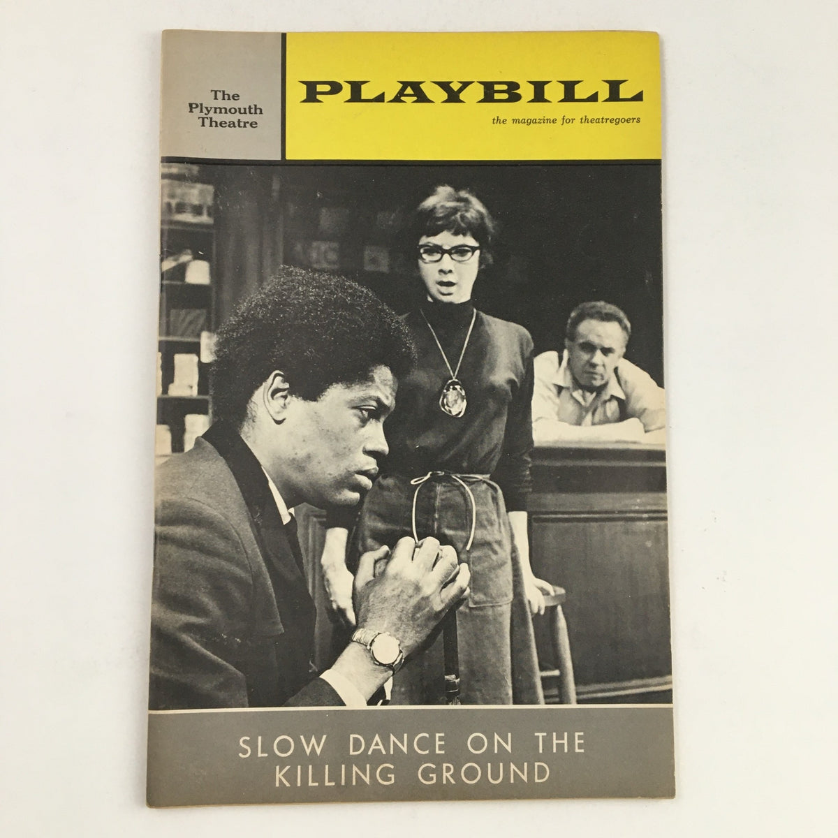 1964 Playbill from The Plymouth Theatre presenting Slow Dance On The Killing Ground, showcasing a vintage cover design featuring dramatic imagery from the production.
