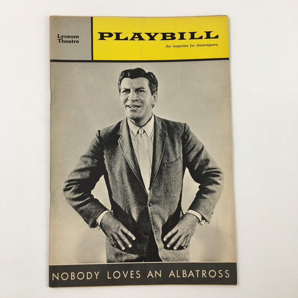 1964 Playbill for Lyceum Theatre featuring Robert Preston in Nobody Loves An Albatross, showcasing the front cover with vintage design and a classic image of the actor.
