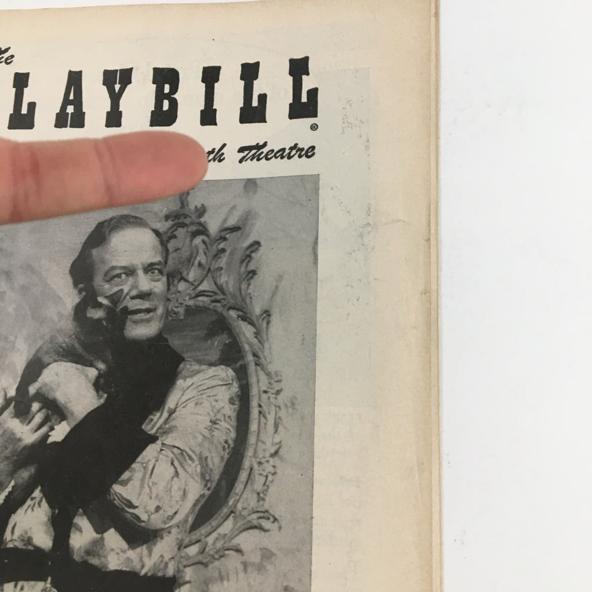 Cover of the 1957 Playbill for Visit To A Small Planet at The Booth Theatre featuring Cyril Ritchard.