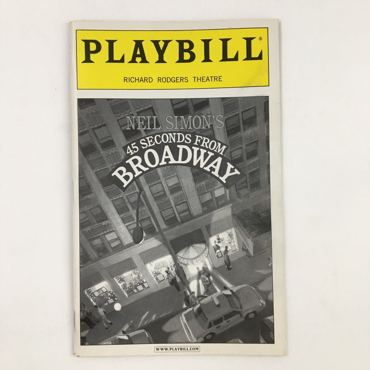 2001 Playbill for Neil Simon's 45 Seconds From Broadway at the Richard Rodgers Theatre, featuring cover artwork.