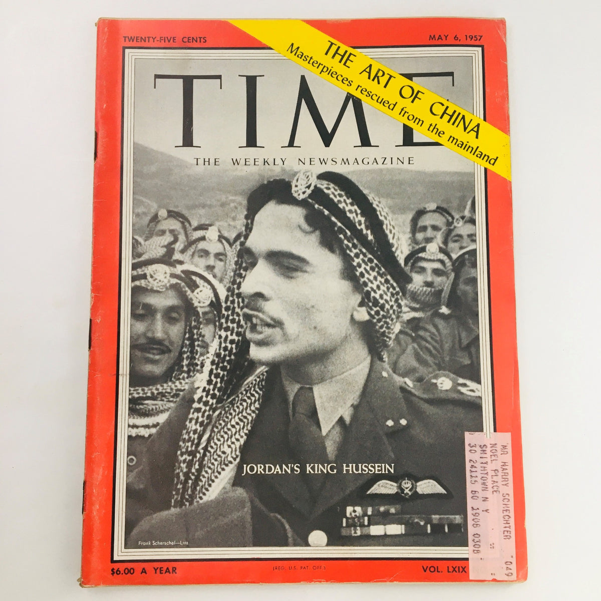 Time Magazine May 6 1957 Vol 69 #18 Hussein bin Talal, King of Jordan