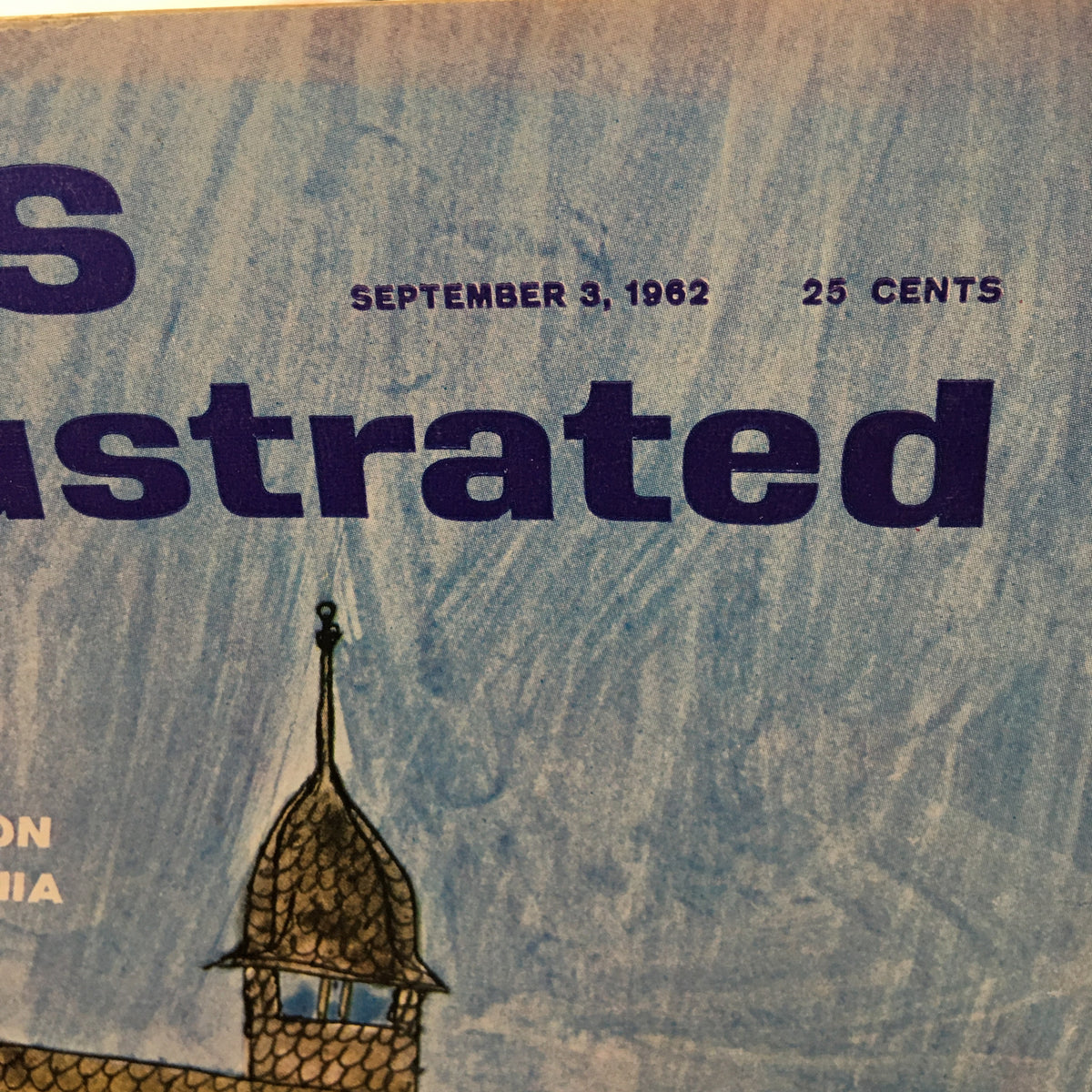 Close-up of the top portion of the vintage Sports Illustrated magazine cover from September 3, 1962, highlighting the title 'Sports Illustrated' and the issue details.