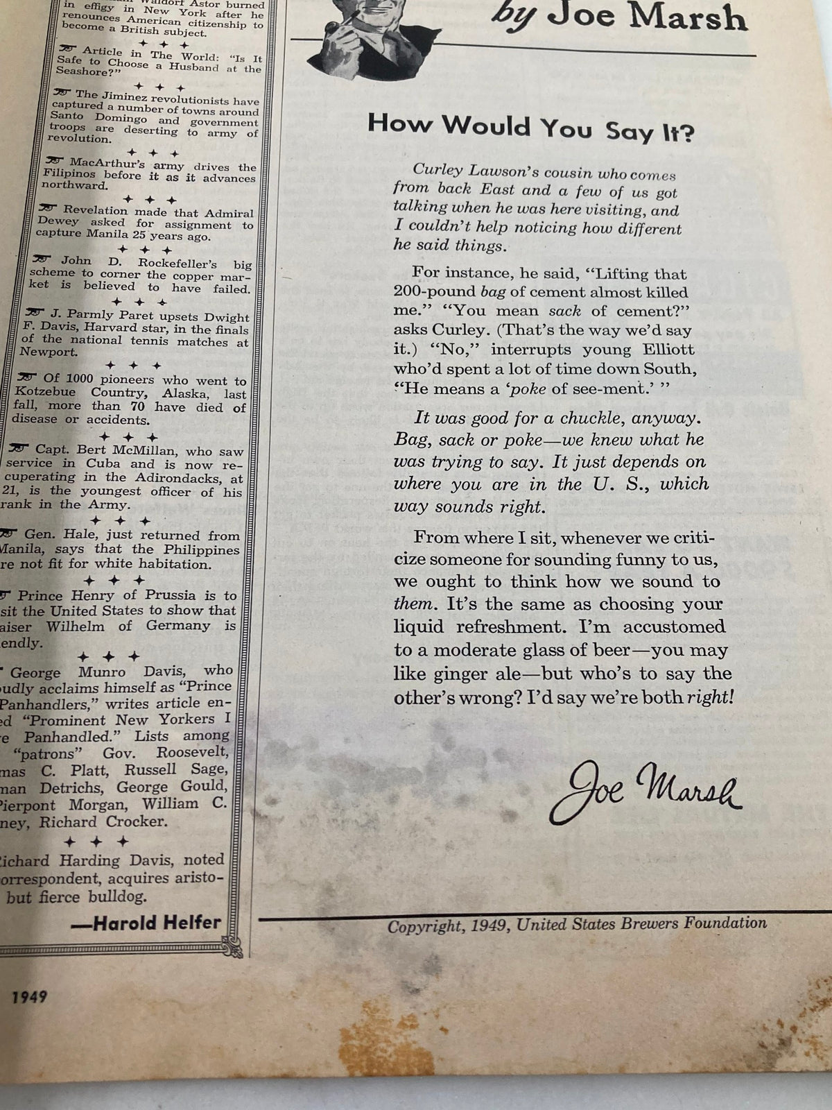 Vintage Foreign Service Magazine August 1949 The Veterans of Foreign Wars Story