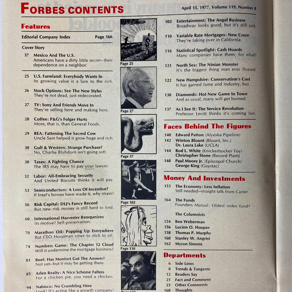 Forbes Magazine April 15, 1977 Mexico and The U.S., North of the Rio Grande VG