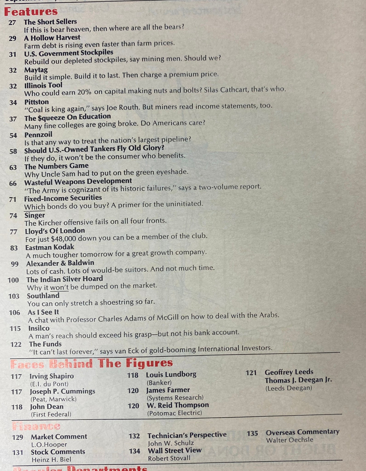 Forbes Magazine September 15, 1974 Higher Education Pricing Itself Out VG