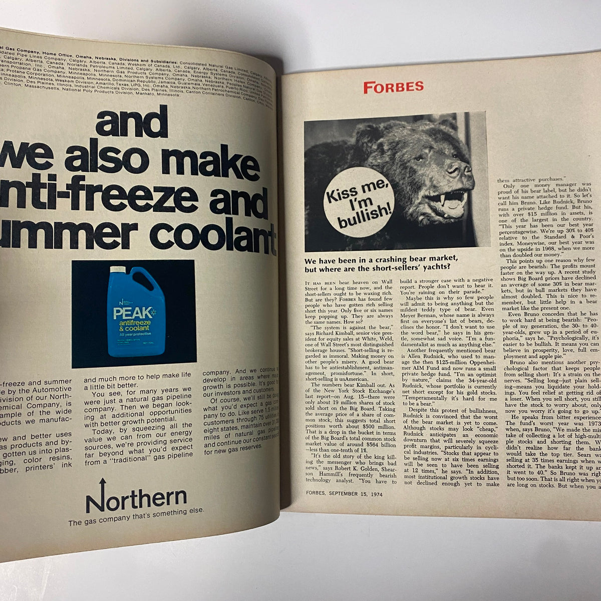 Forbes Magazine September 15, 1974 Higher Education Pricing Itself Out VG