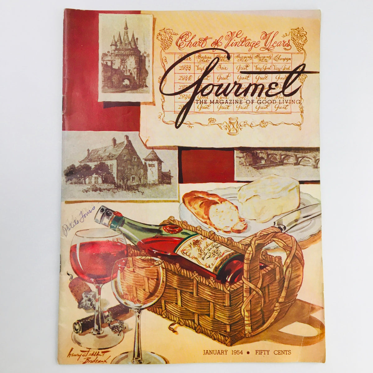 Gourmet Magazine January 1954 Vol 14 #1 The Taming of the Brew, No Label