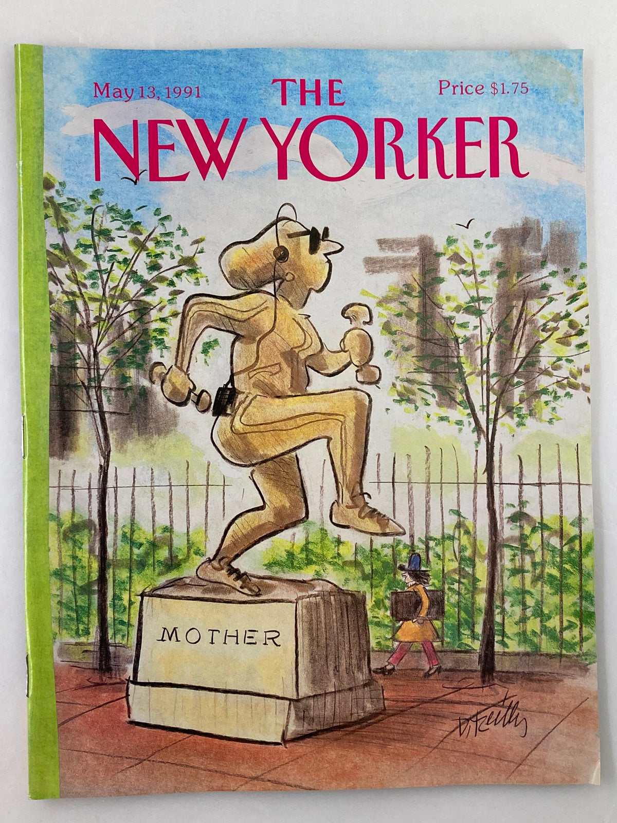 Cover of The New Yorker magazine dated May 27, 1991, showcasing the artwork 'Bird Feeding' by John O., capturing the essence of nature.