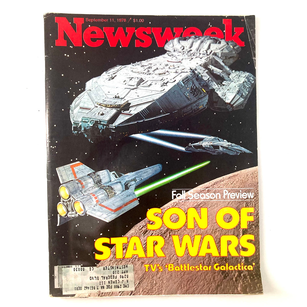 VTG Newsweek Magazine September 11 1978 cover featuring Fall Season Preview 'Son of Star Wars' and spaceship graphics.