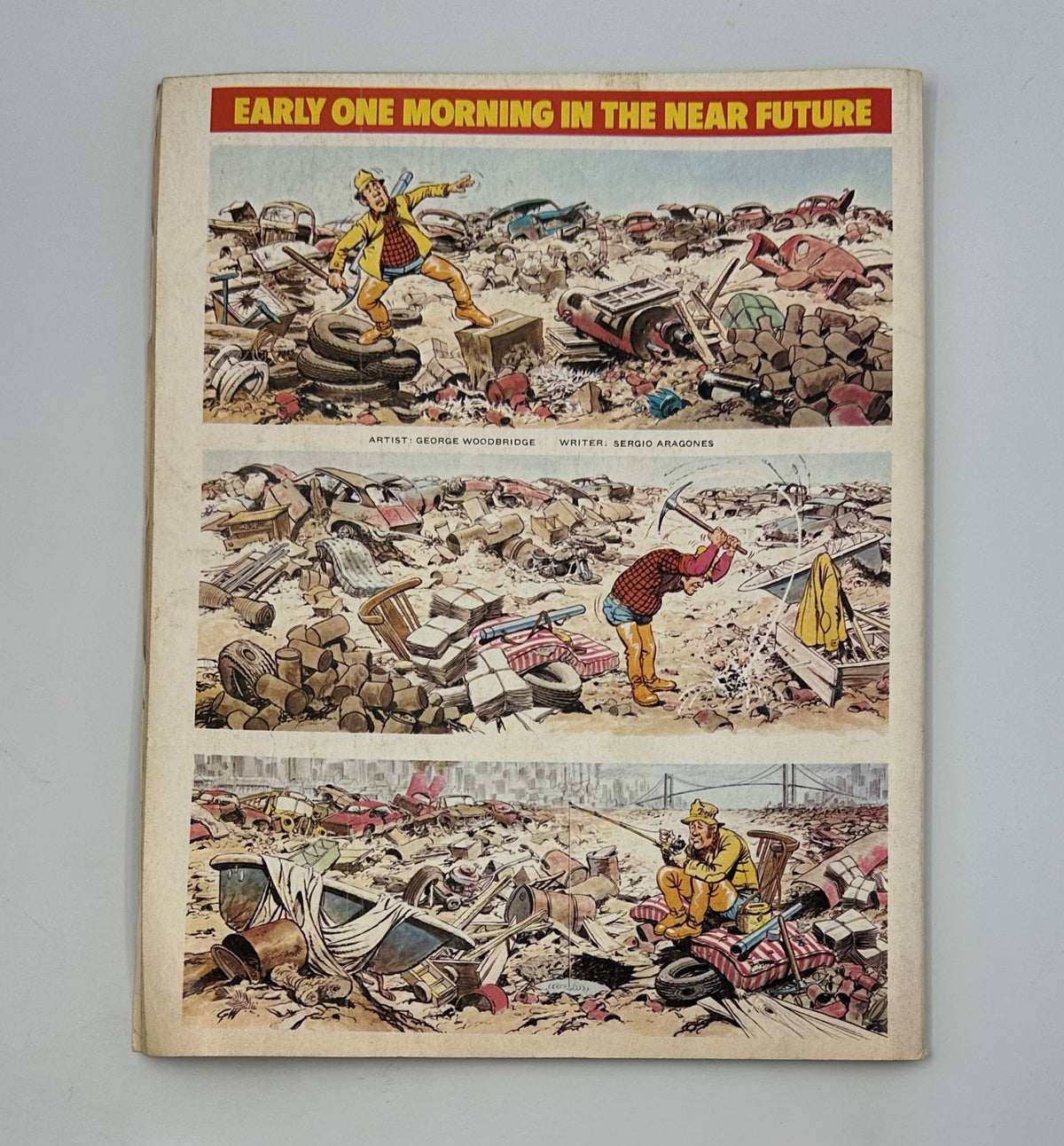Back cover of MAD Magazine Special No. 24, illustrated with a satirical depiction of a post-apocalyptic scene, adding to the humor and creativity of the magazine.