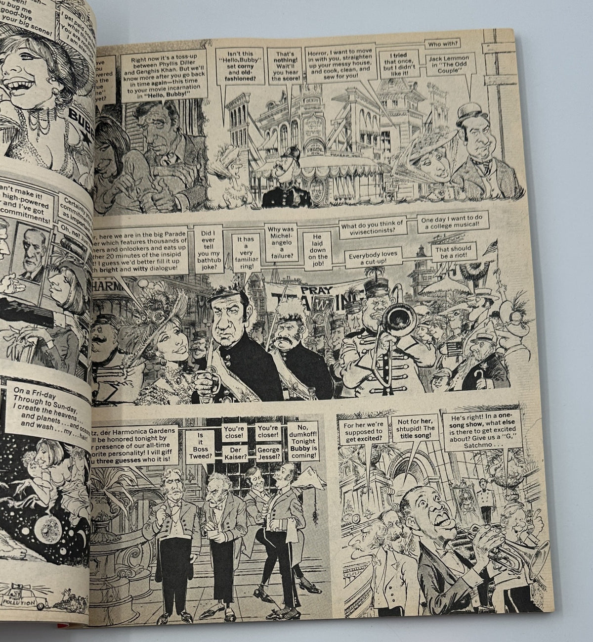 Comic strip from MAD Magazine Super Special No. 16 illustrating a humorous scene with caricatured characters and dialogue in a classic black and white format, highlighting the magazine's comedic style.